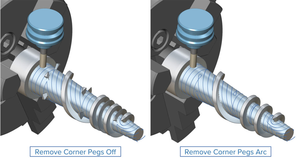 Rotary Machining Roughing - Corner Peg Removal